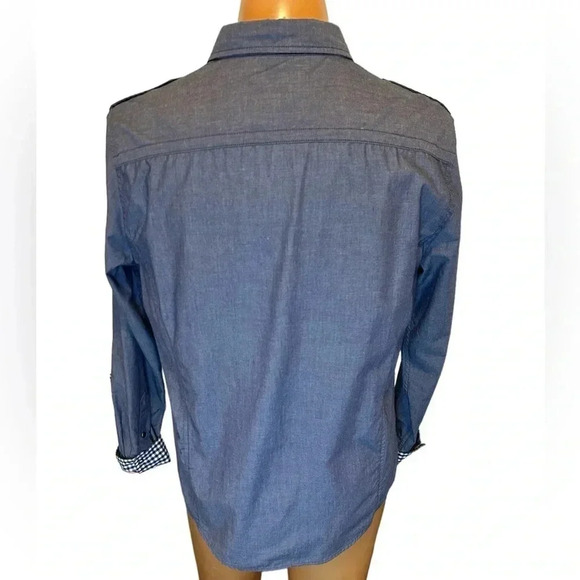 Twice Men’s Western Shirt Long Sleeve Pearl Snaps Roll Tab Sleeve - Picture 3 of 14